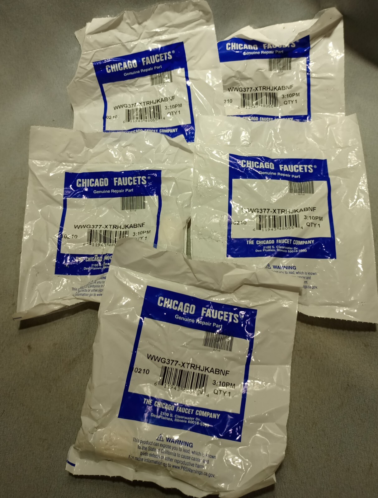 Lot Of 5 Chicago Faucets Genuine Repair Parts WWG377-XTRHJKABNF