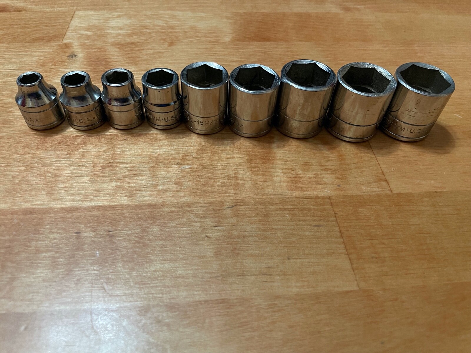 SK Tools 3/8 Drive 6pt Metric Sockets Vintage NOS Choose Your Size Made in USA!