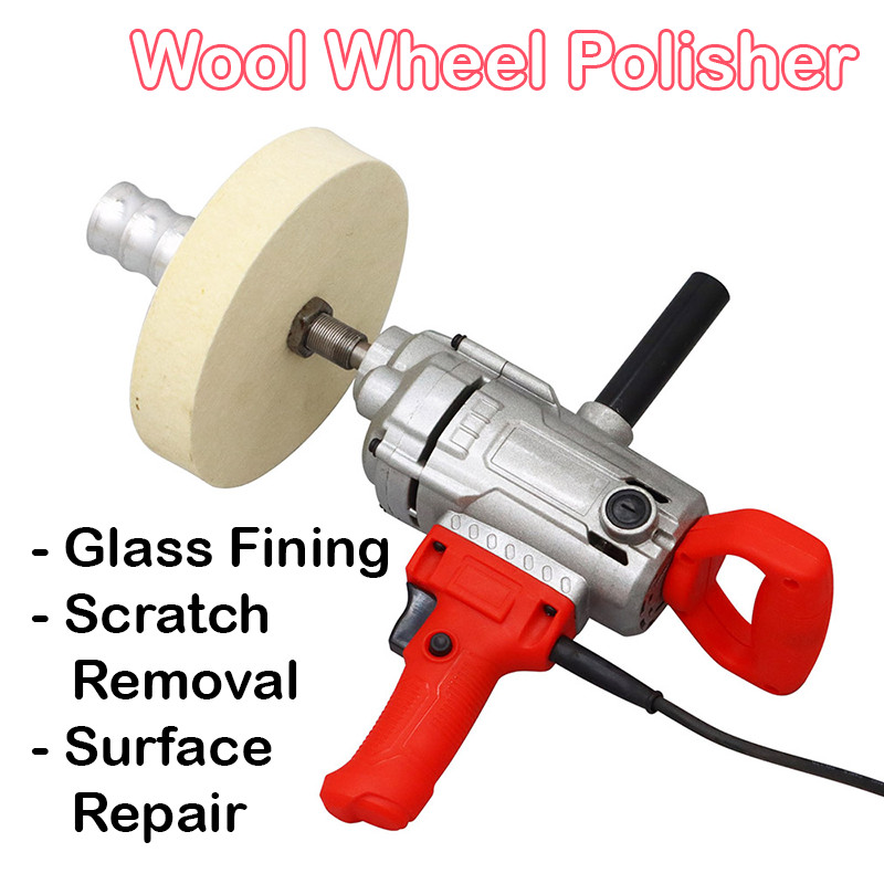 Portable Glass Surface Scratch Repair Wool Wheel Polishing HandTool 220V