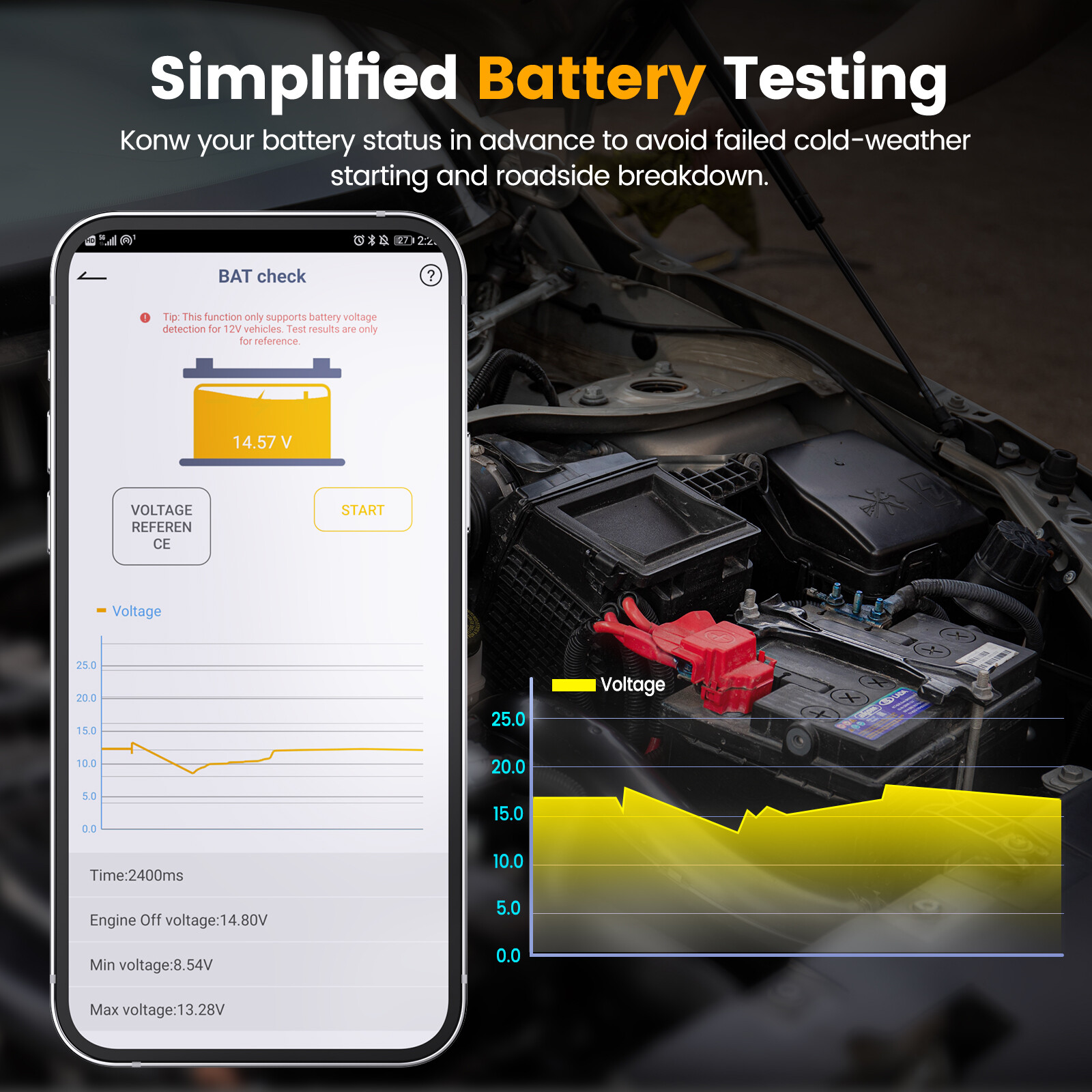 ANCEL AD310 BT OBD2 Scanner Bluetooth Diagnostic Tool Engine for iOS Android