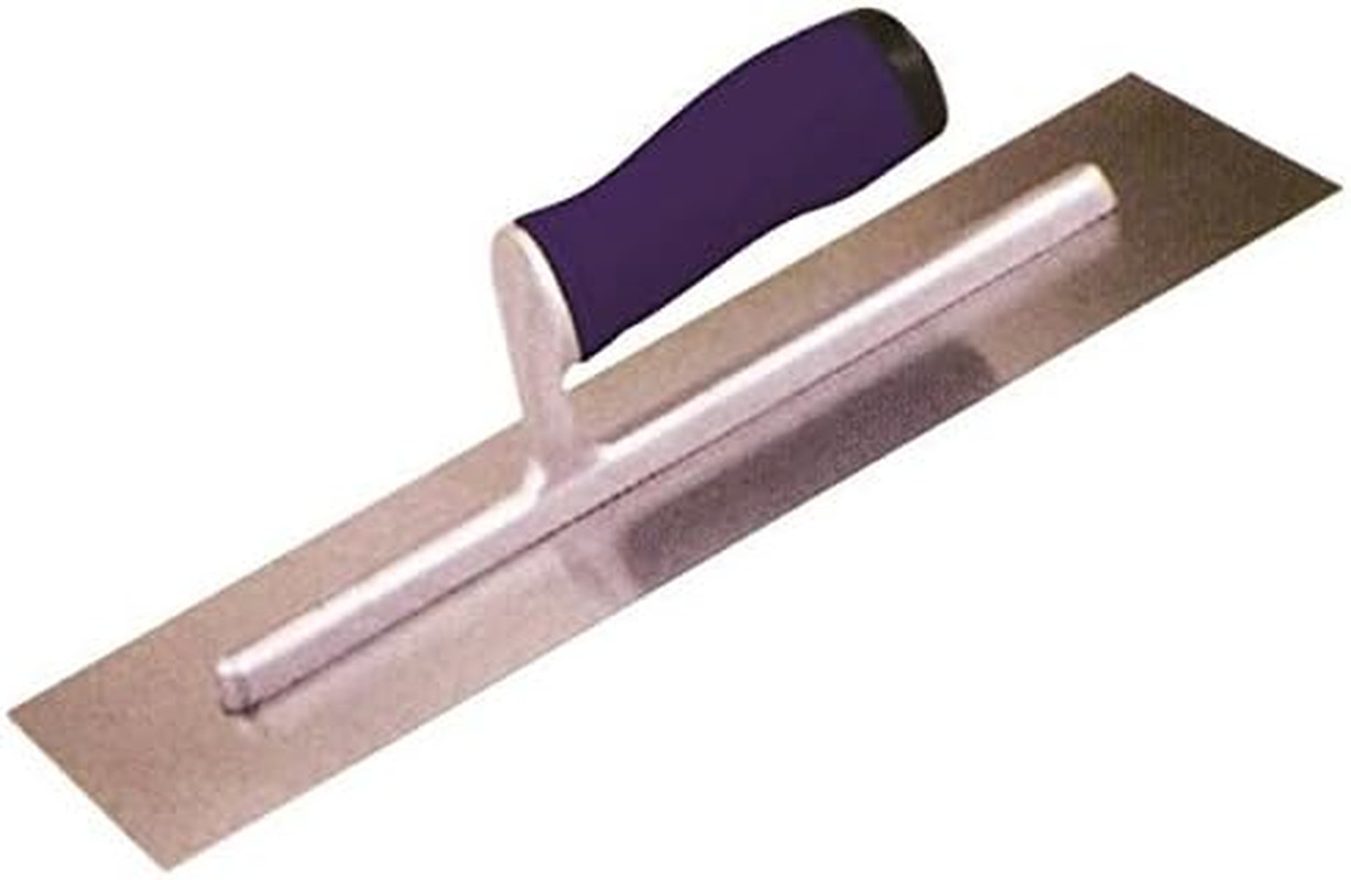 Finishing Trowel for Cement and Concrete 12” X 4” - Tempered Carbon Steel - Ligh
