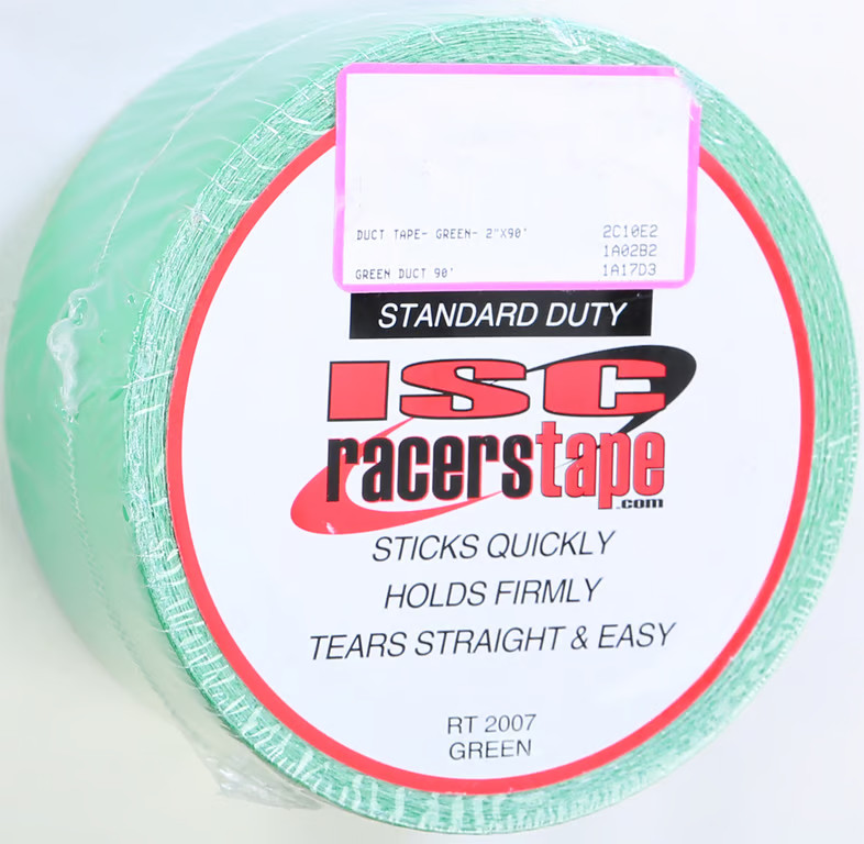 ISC Racers Tape Top-Grade Colored Duct Tape - 2in. x 90ft. - Green Motorcycle
