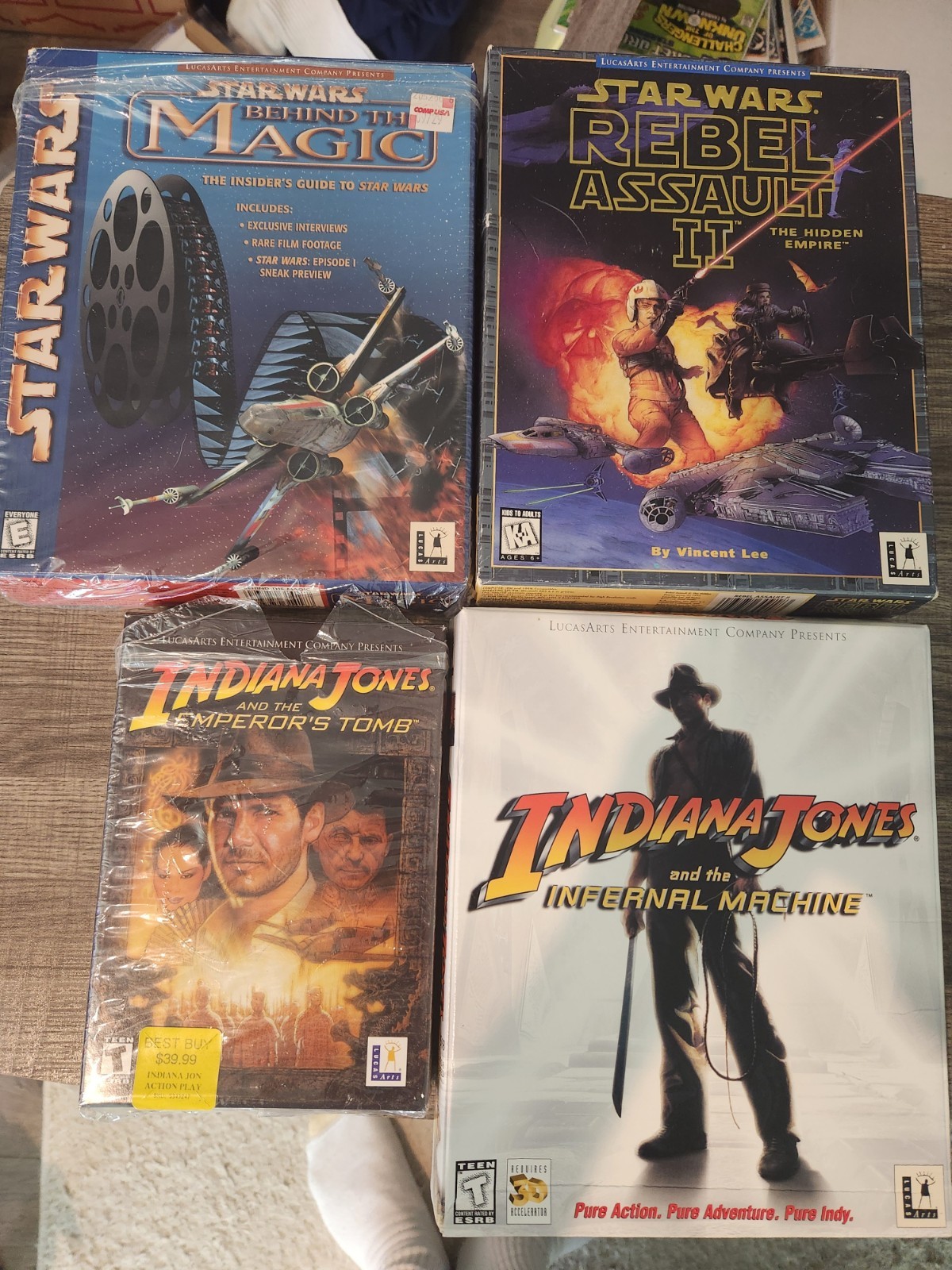 Indiana Jones Infernal Machine, Emperor's Tomb,  Rebel Assault 2, PC Games