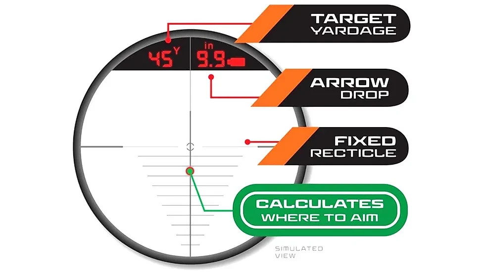 Maxview Optics CERTIS Laser RangeFinding Scope Rangefinder CROSSBOW GUN 81550