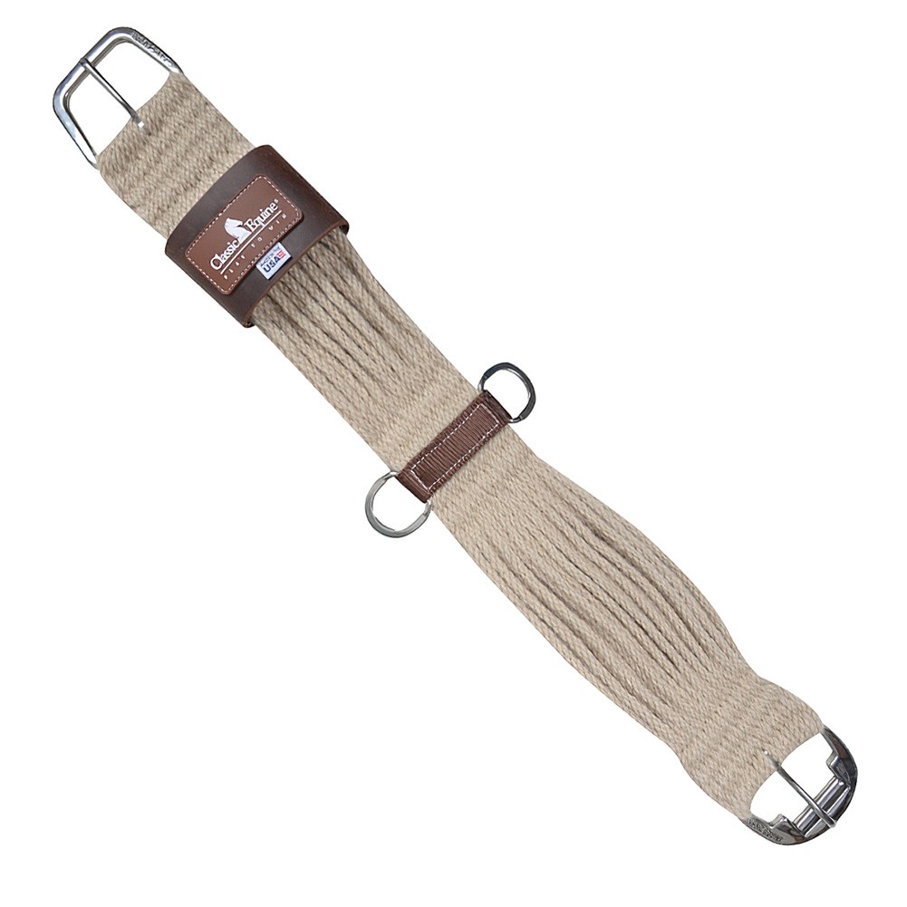 CLASSIC EQUINE 100% Mohair 31 Strand Straight Natural 26in Cinch (CSC100N31-26)