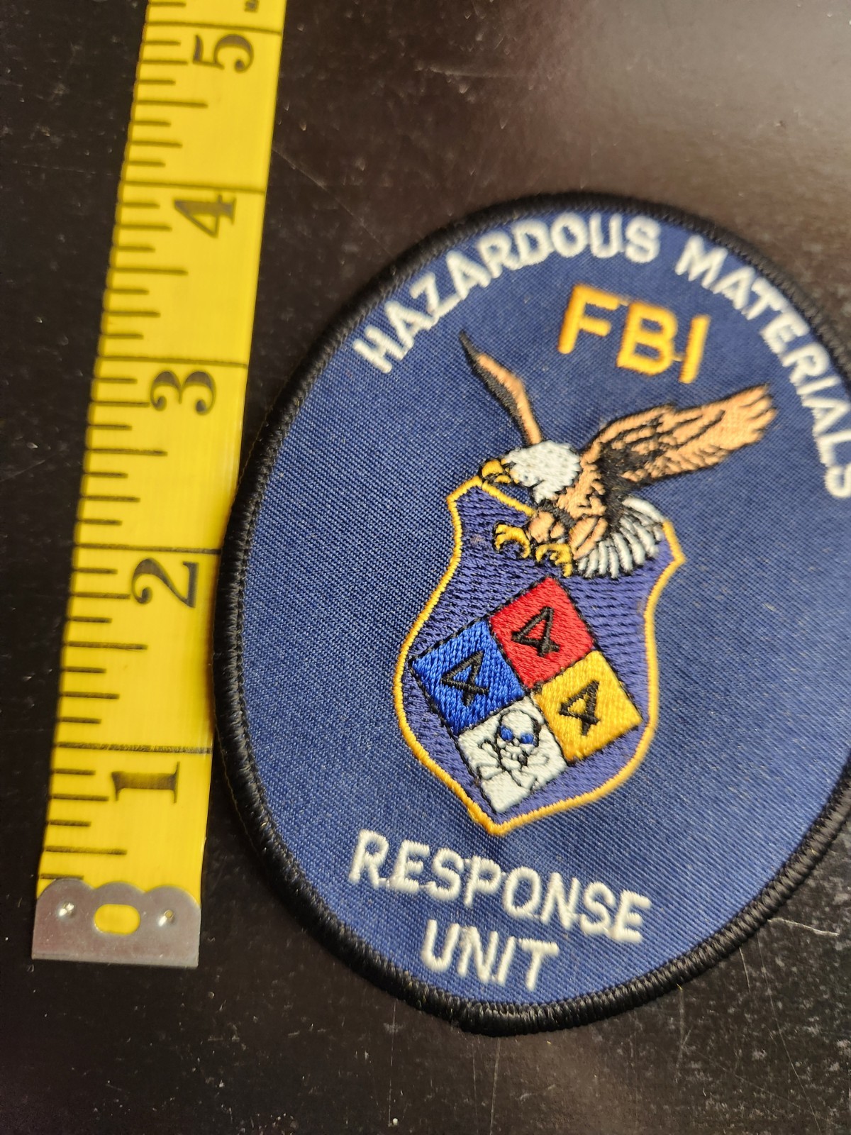 FBI Hazardous Materials Response Unit Patch For Display Only - Collectable