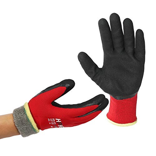 Winter Work Gloves - Double Coated Waterproof Oil-Proof work Medium (Pack of 2)