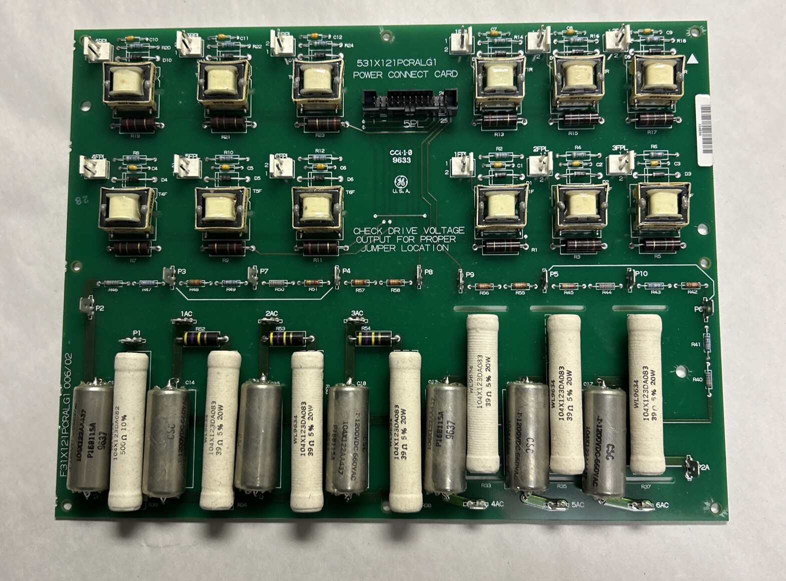 GENERAL ELECTRIC,531X121PCRALG1,POWER CONNECT CARD