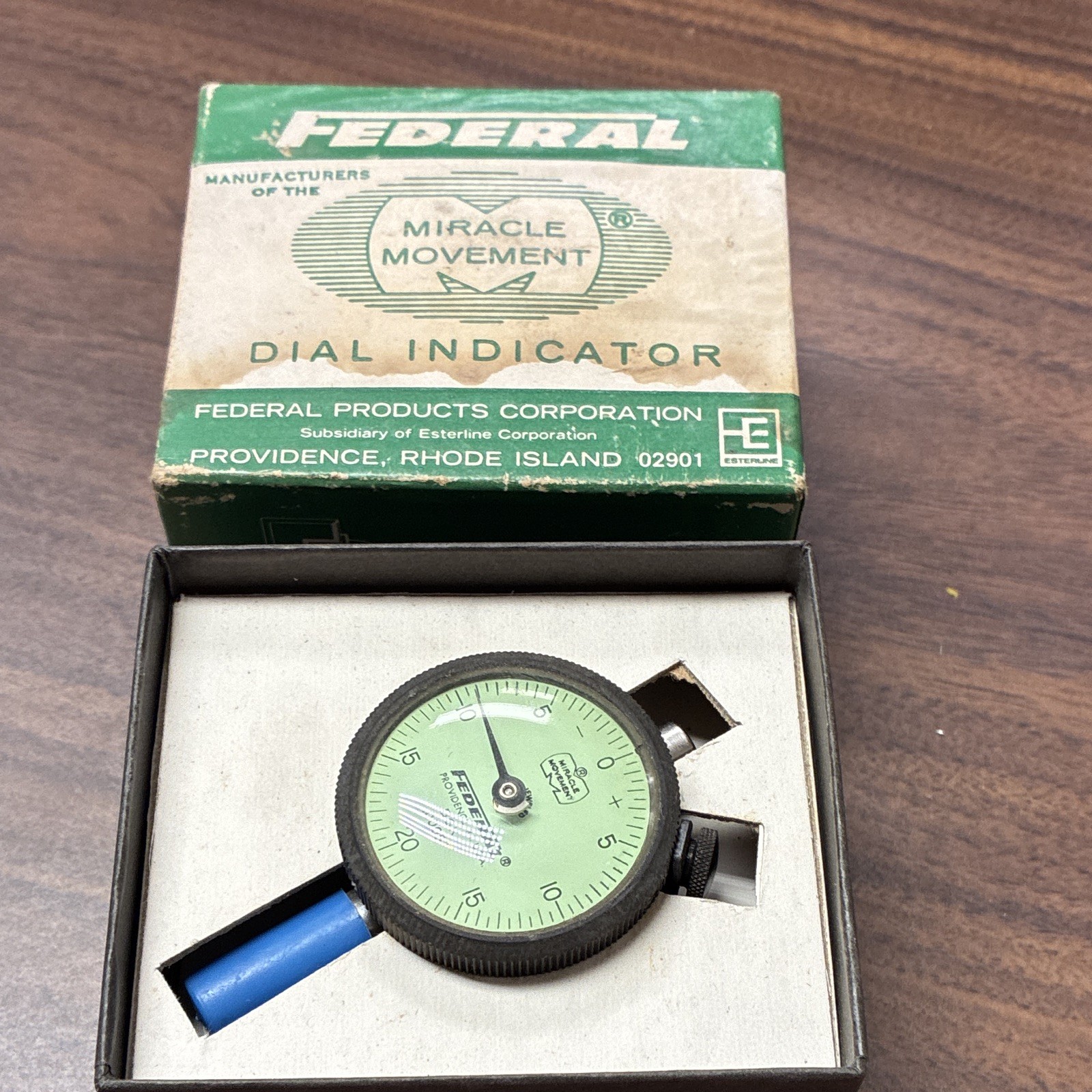 Federal Miracle Movement Dial Indicator Gauge in Box, MPN 19 111