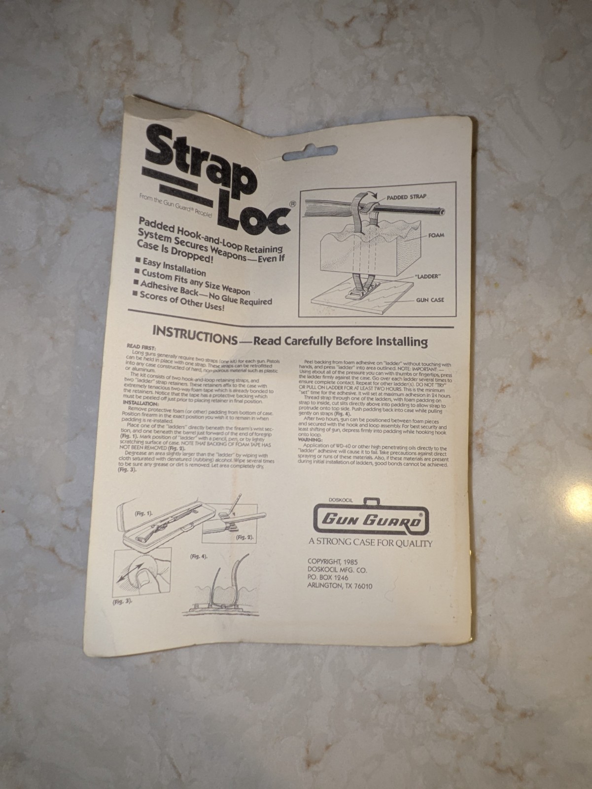 New Gun Guard Strap Loc Hook-and-Loop Retaining System (Model SL-2)
