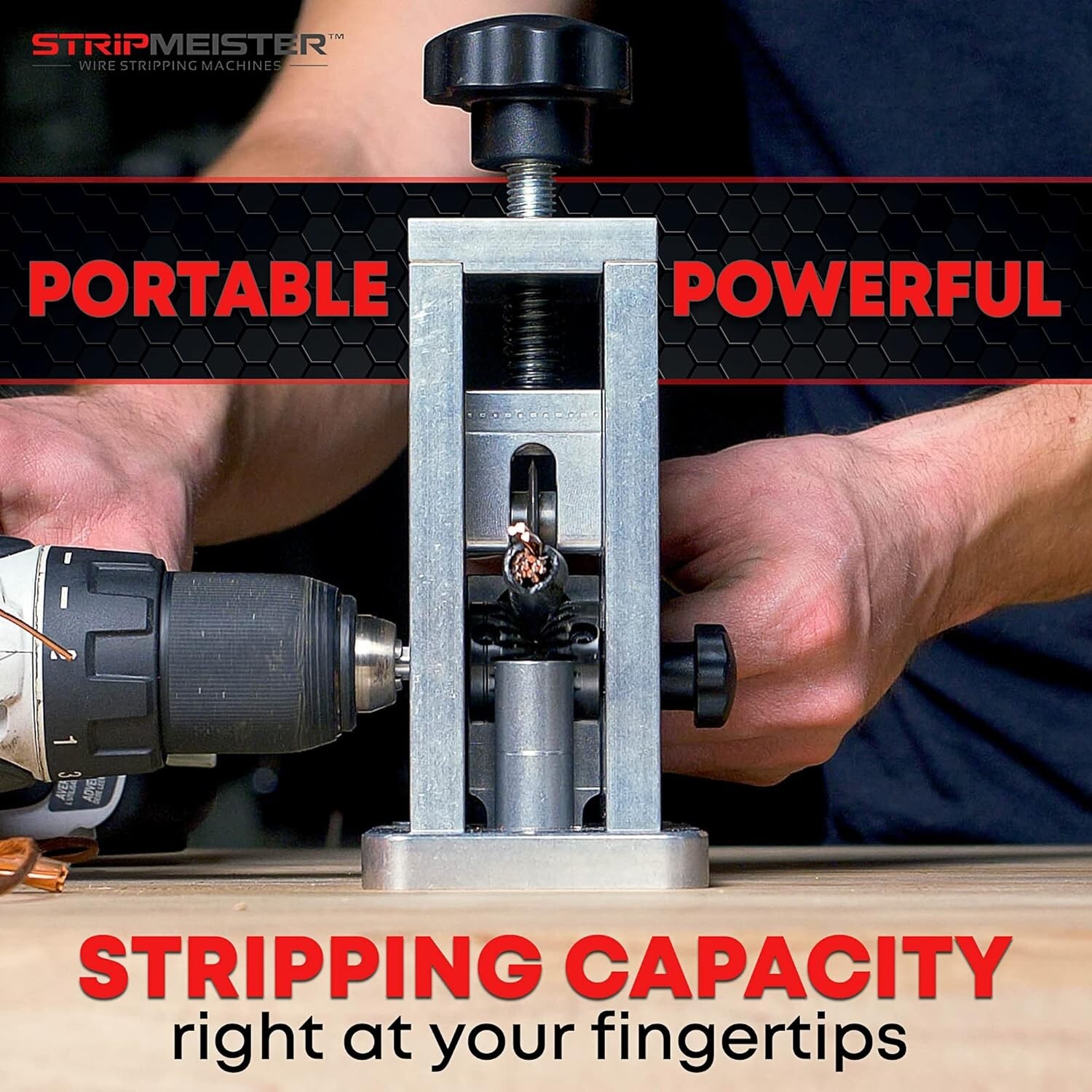Drill-Powered Wire Stripping Tool - Versatile & Efficient - Copper Wire Stripper