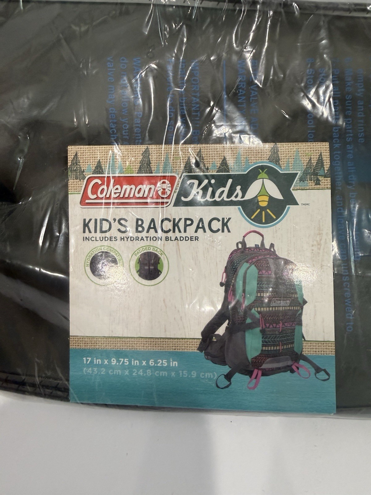 Kids Hydration Backpack Bladder Replacement Coleman NWT