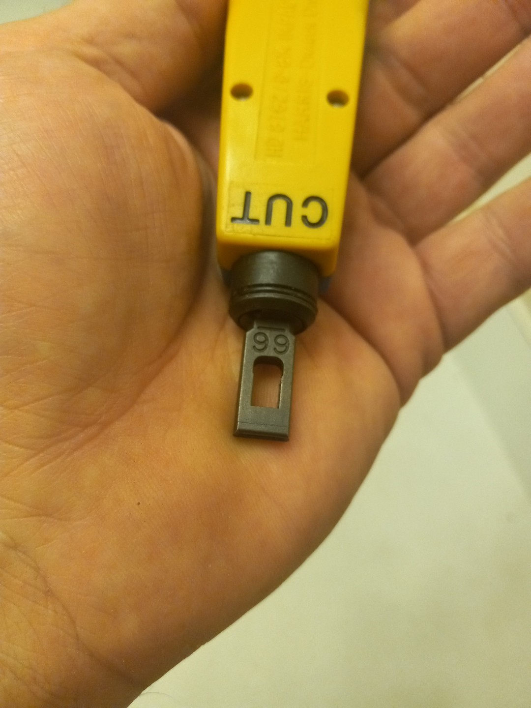 Weidmuller Punch-Down Impact Tool. Punch Down. Palladin tools. Blue and Yellow