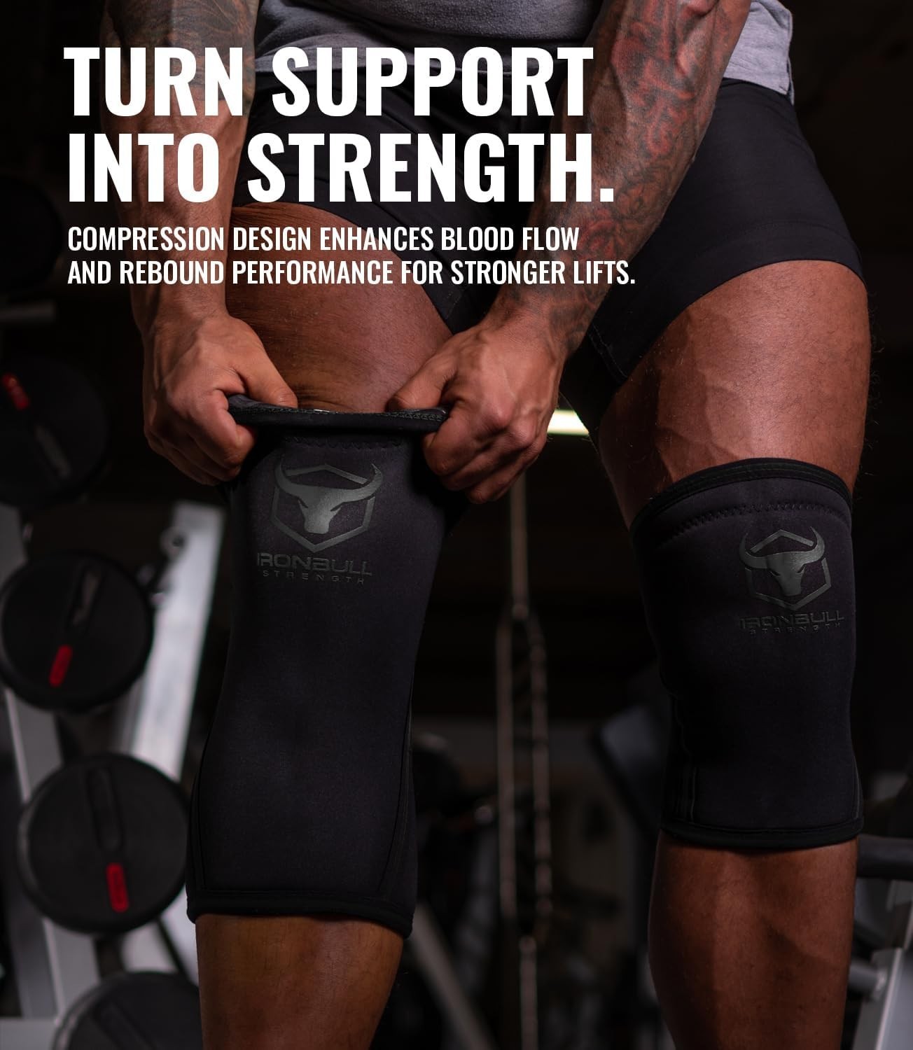 Knee Sleeves 7mm Compression Support for Squats Powerlifting Cross Training