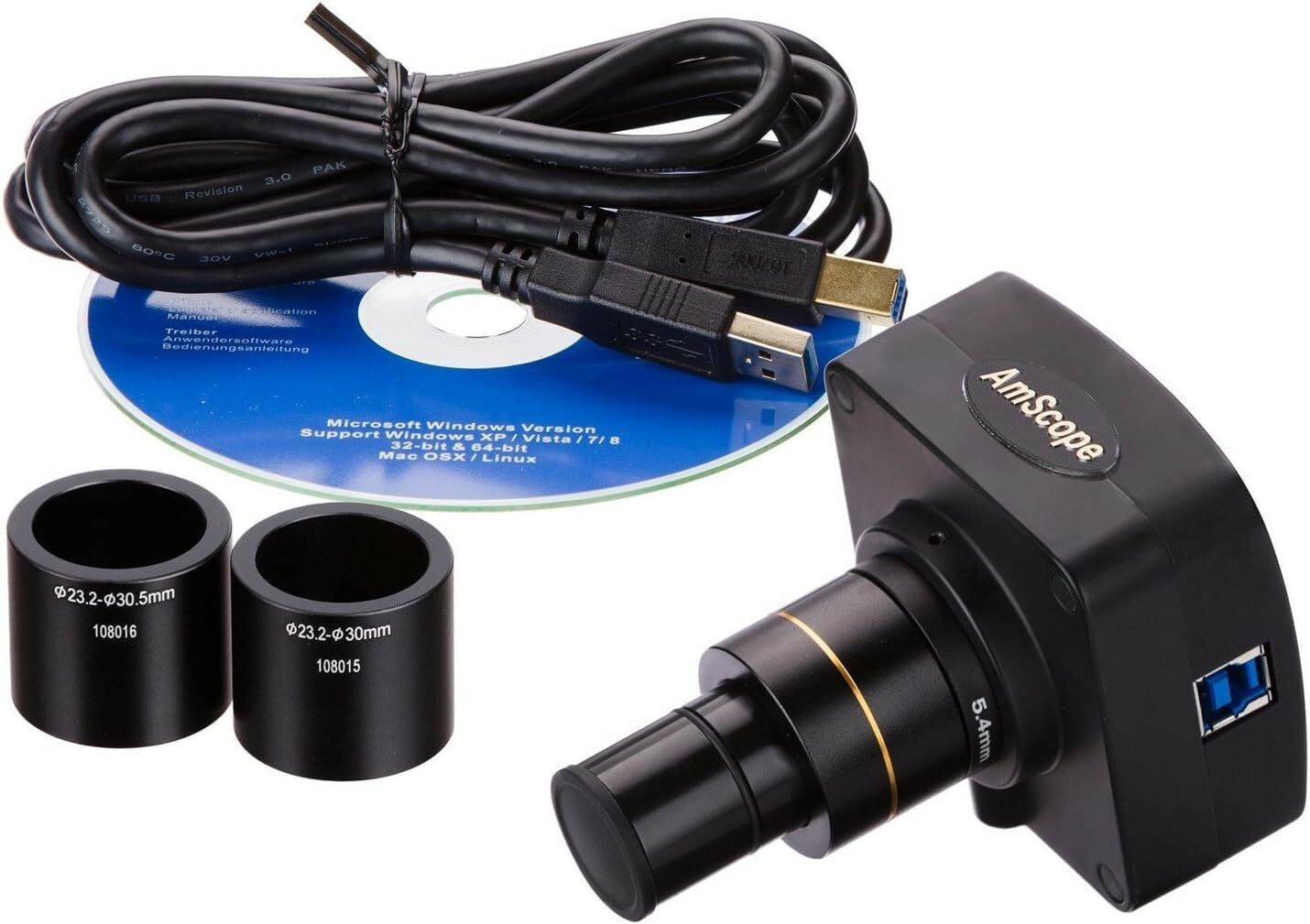 AmScope MU1003 10MP USB3.0 Real-Time Live Video Microscope Digital Camera 10 MP,