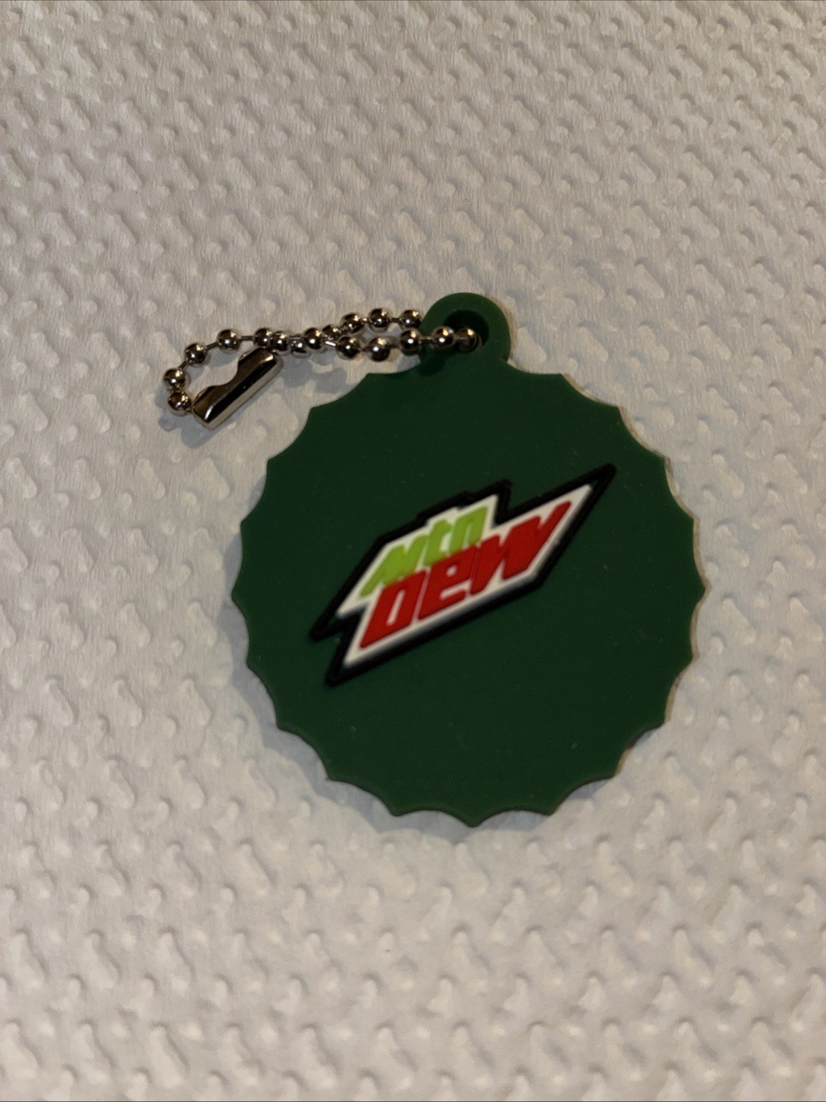 MTN Dew Keychain Dangle Rubber Logo
