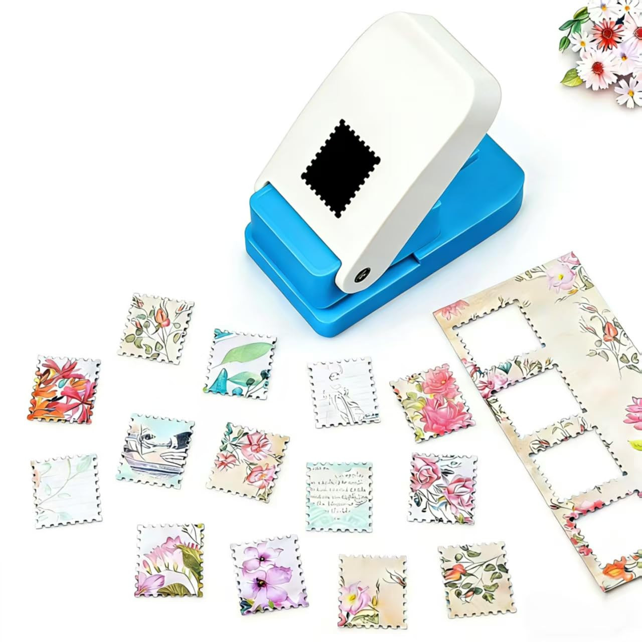 Rectangular Postage Stamp Punch Cutter, 1 x 0.8 Inch Stamp Puncher for Scrapbook