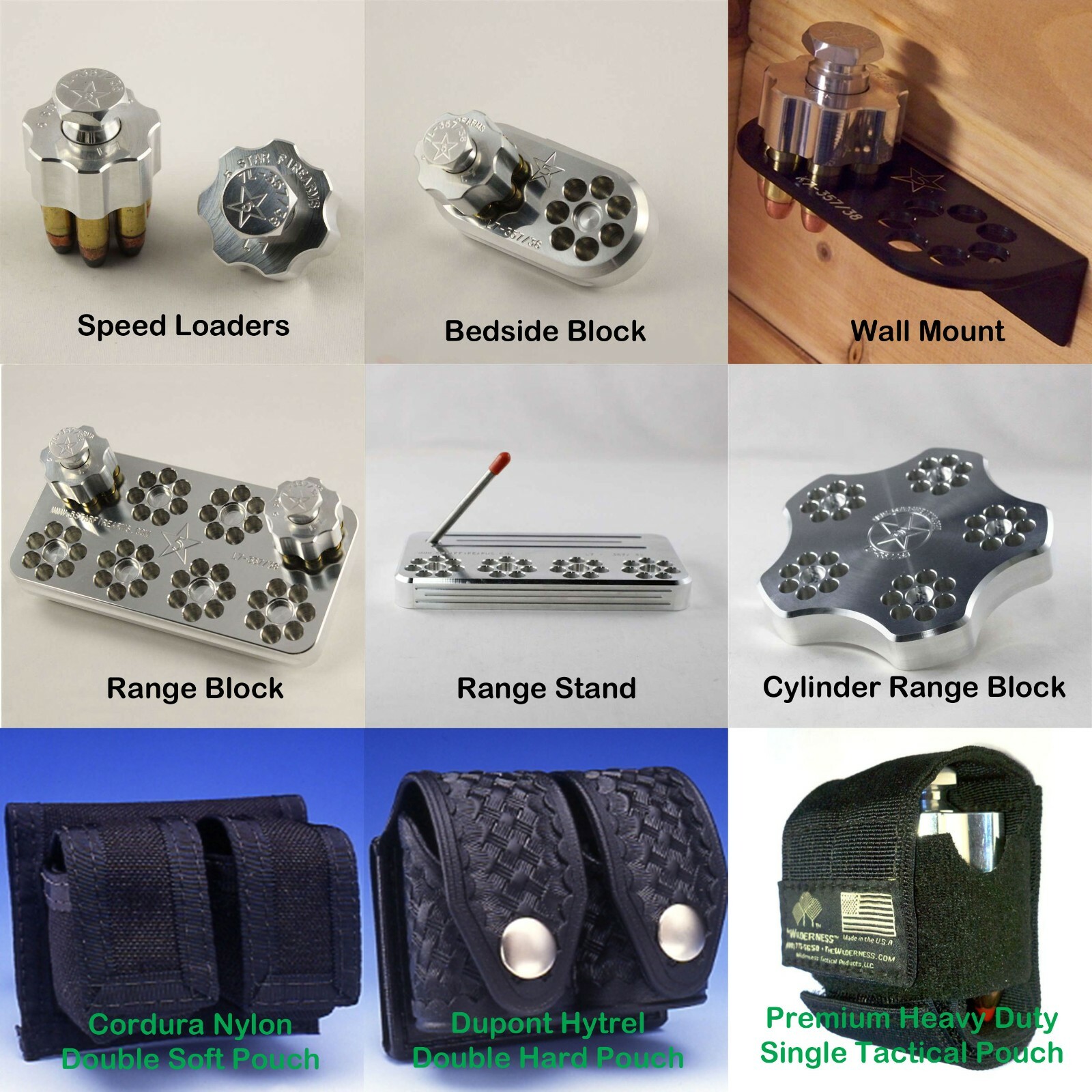 L7-357/38 [7-Shot .357/.38] Speedloader, Block, Stand, Wall Mount, or Pouch