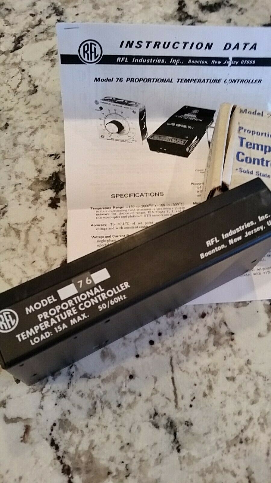 RFL MODEL 76 PROPORTIONAL TEMPERATURE CONTROLLER 15A 50/60 Hz