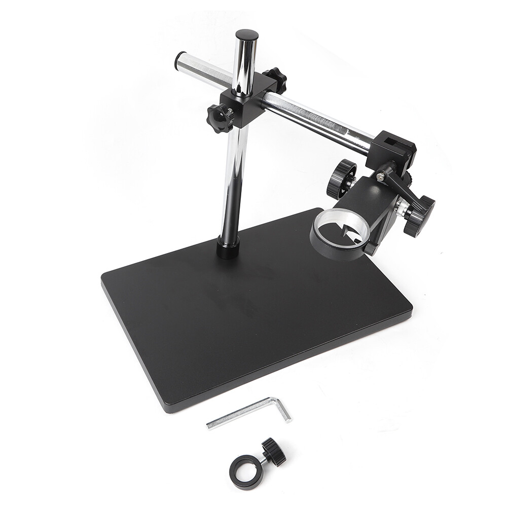 Lab Dual Arm Set 50 mm Digital Microscope Camera Table Stand Holder Lift Bracket