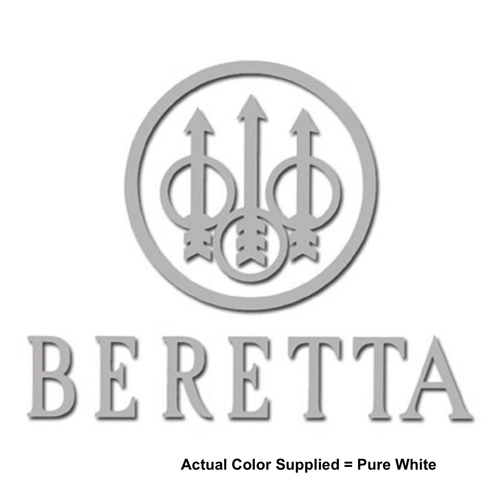 Beretta® Logo Window Decal Sticker – White
