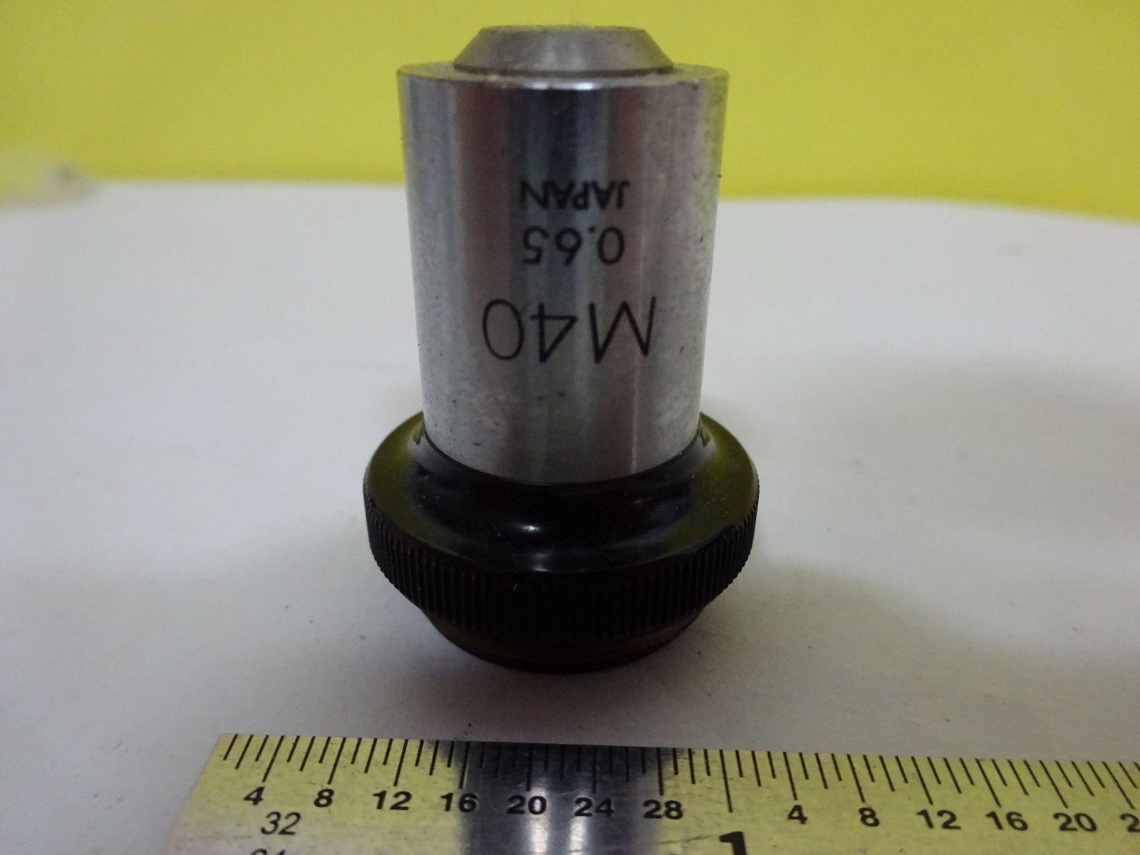 FOR PARTS MICROSCOPE OBJECTIVE OLYMPUS M40 OPTICS AS IS BIN#P7-31