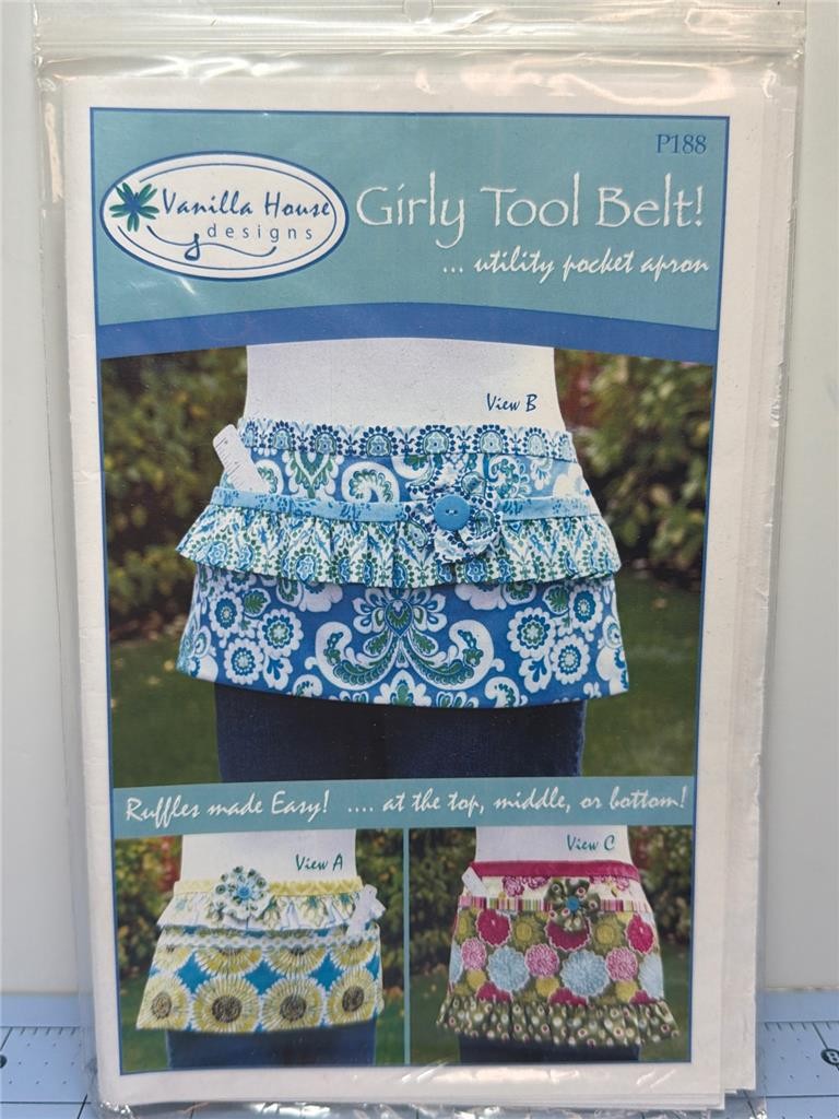 VANILLA HOUSE DESIGNS Sewing Pattern - GIRLY TOOL BELT - 3 Versions