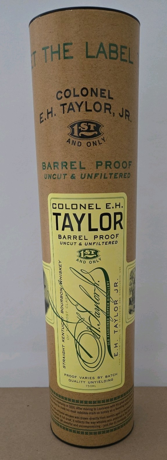 Colonel EH Taylor Barrel Proof Uncut & Unfiltered Bourbon  TUBE ONLY - NO BOTTLE