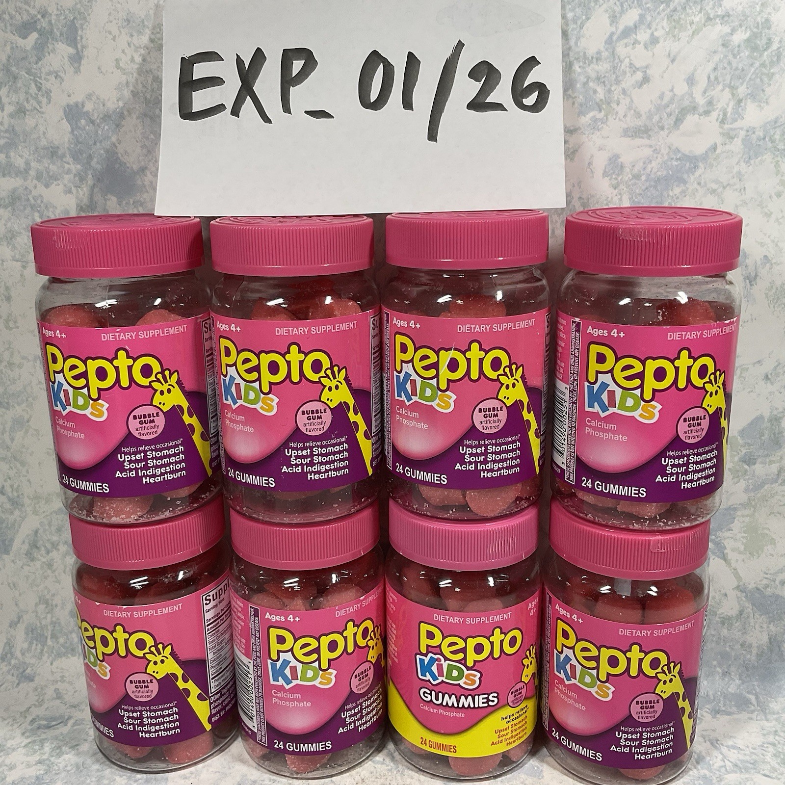 Pepto Bismol Kids Gummies 24 Ct - Lot of 8