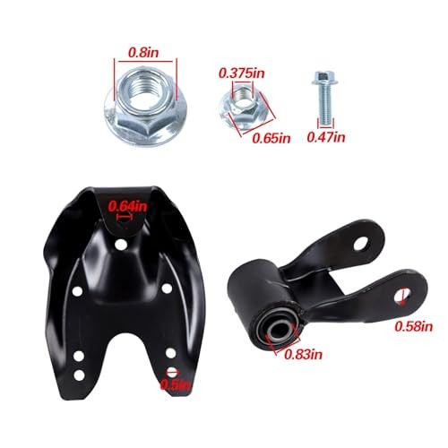 Rear Leaf Spring Hanger and Shackle Bracket Kit Replacement for Dakota 4WD
