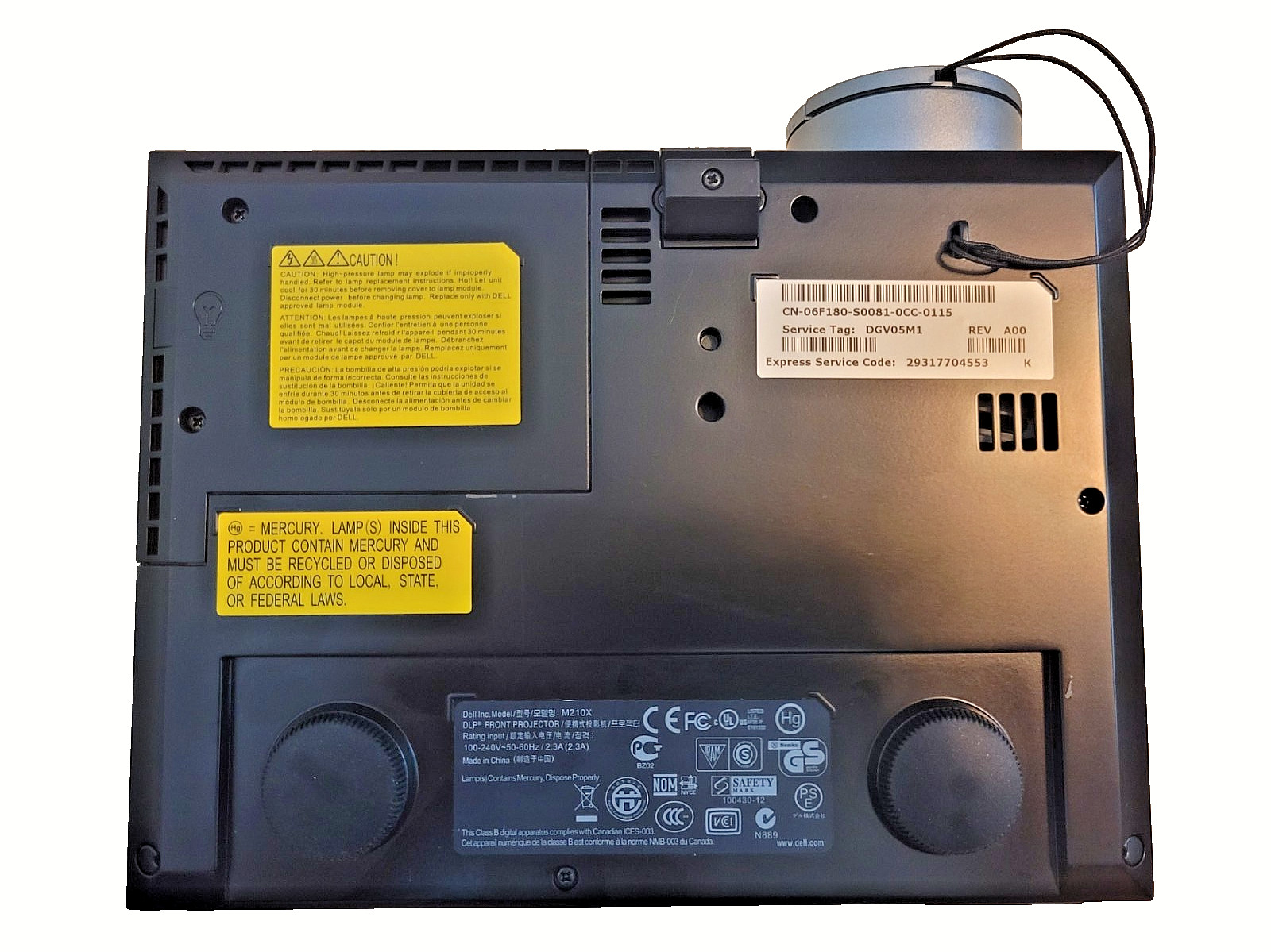 DELL M210X DLP Projector *OPERATING HOURS 27* This was a demo unit.