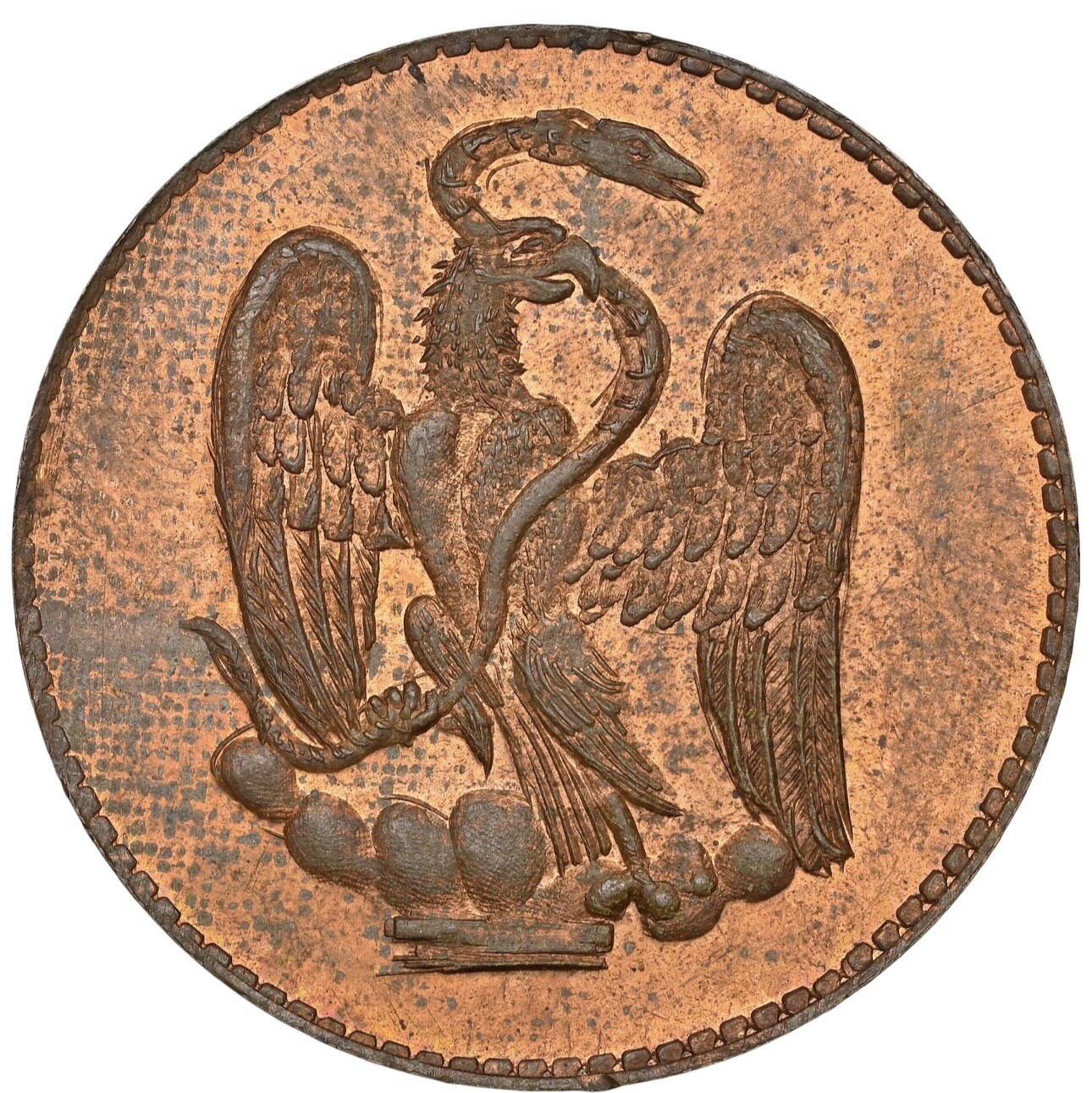 Mexico Hacienda De Tuxpango 10 Centavos Token NGC MS64 RB (Undated) R-VER-25