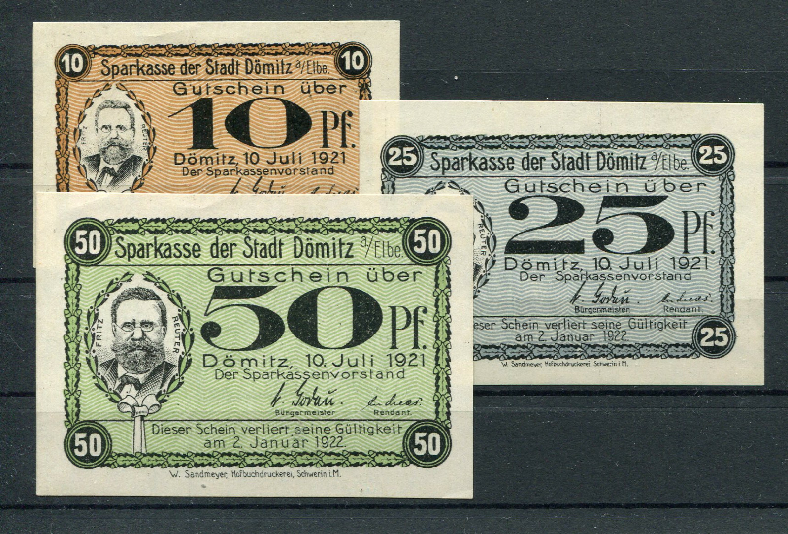 Dömitz 3 Bills Emergency Money 2/17434