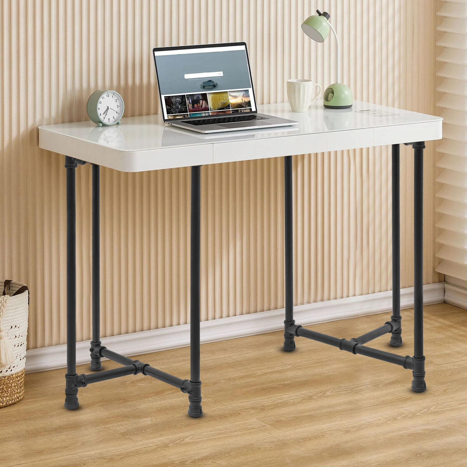 Table Legs Set of 2 Metal Desk Leg 28-Inch Dining Table Legs Industrial Black US