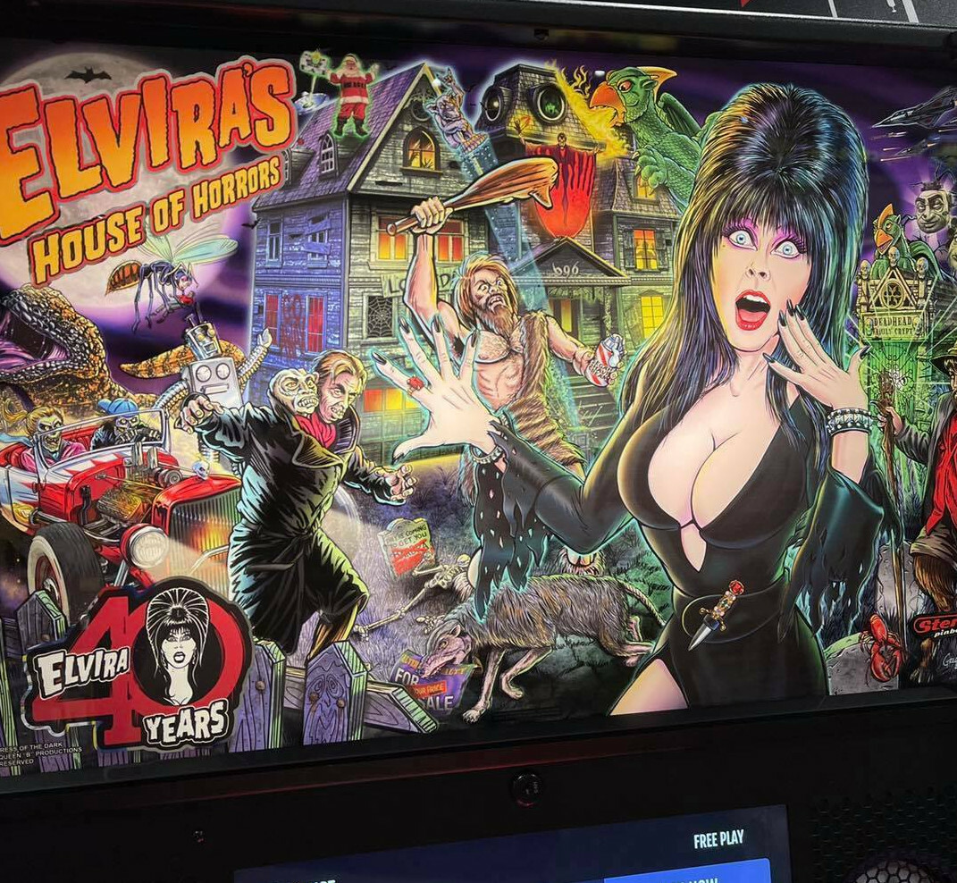 ELVIRA's House Of Horrors 40th Anniversary Edition pInball - NIB w/ topper, etc!
