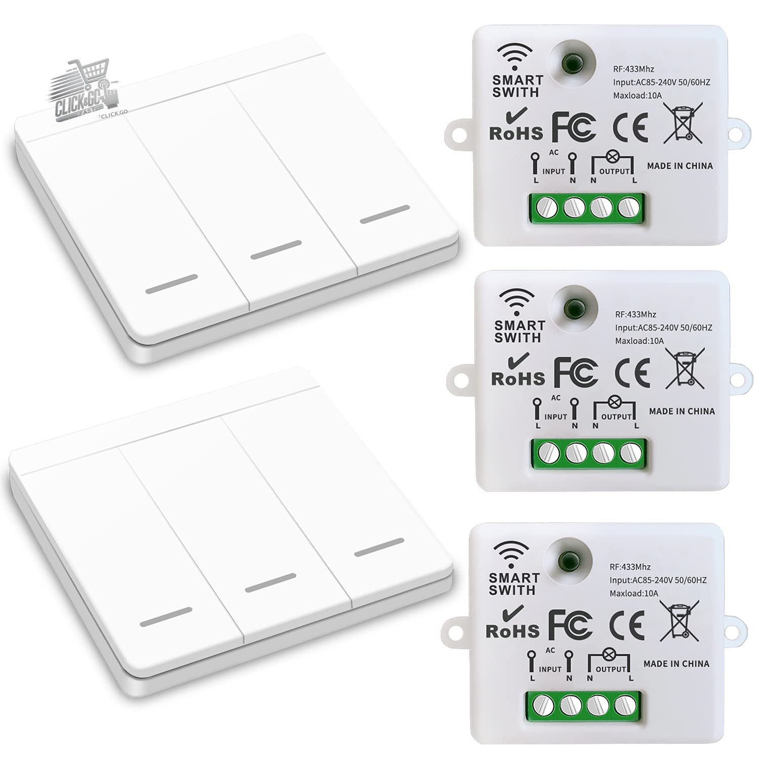 Wireless Light Switch, Safety Switch RF Transmitter and