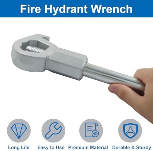 1 Pcs Heavy Duty Hydrant Wrench, Adjustable Tool Fire Equipment Hydrant Wrench,