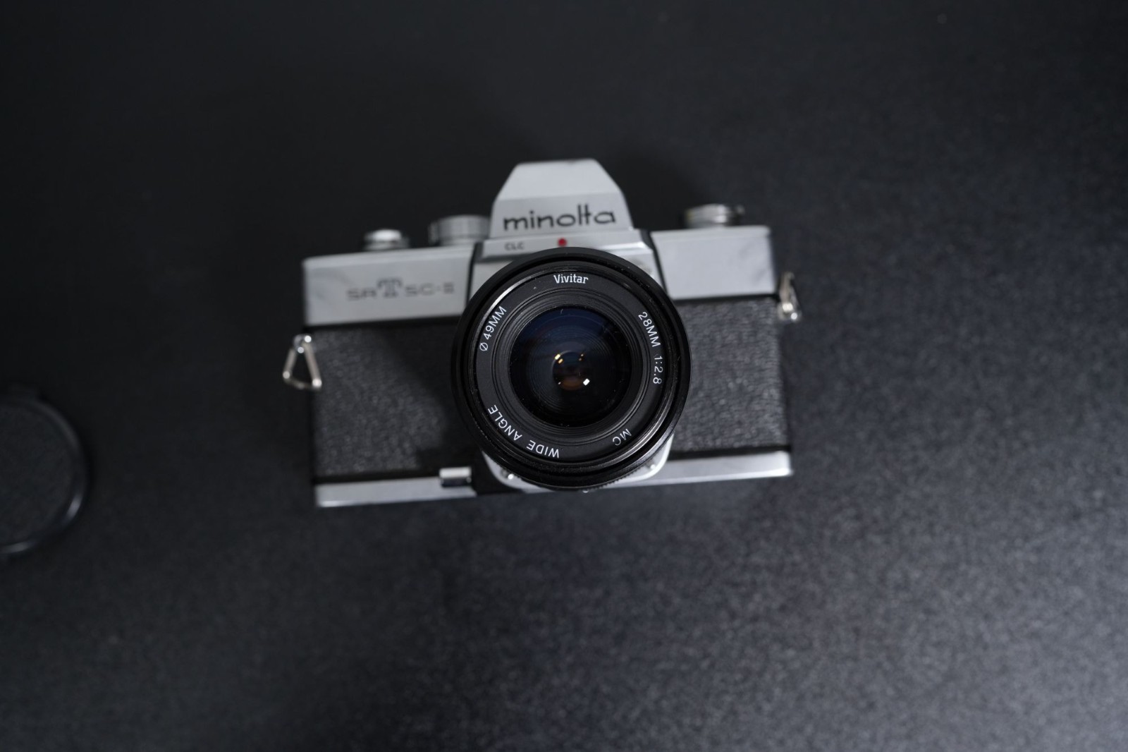 Minolta SRT SC-II Camera With Vivitar Lenses & Caps