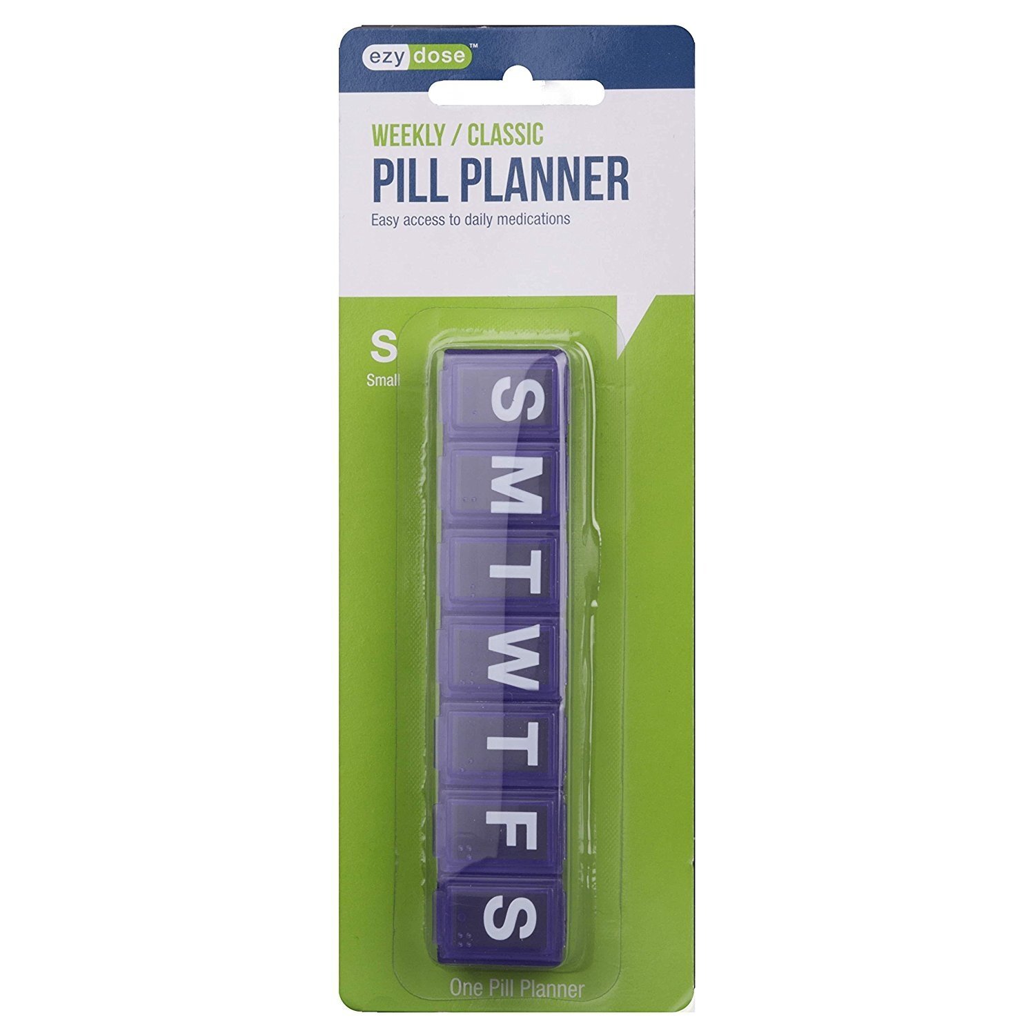 Ezy Dose Weekly Classic Pill Planner Daily Medication Organizer Small 1 Ct 3PK