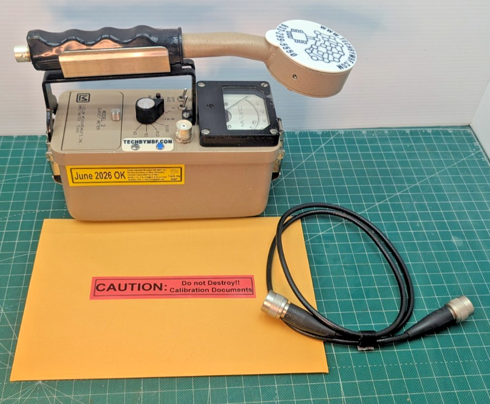 1x CLEAN Ludlum Model 3 Survey Meter CPM 44-9 Tested, Calibrated, and GUARANTEED
