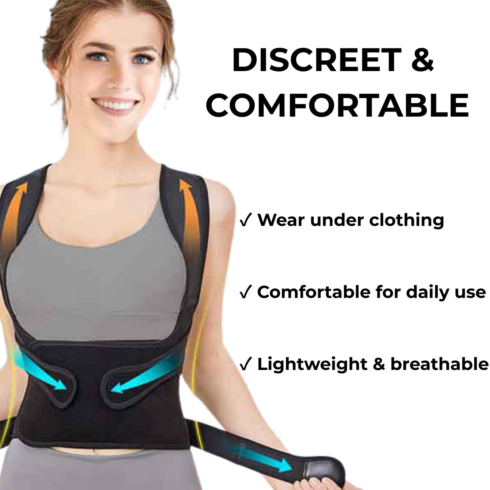 Posture Corrector for Men & – Adjustable Back Brace for Upper Back, Shoulder ...