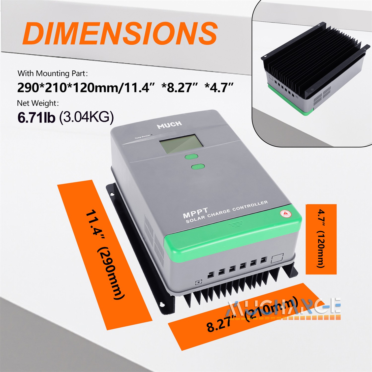 30A/50A/60A/100Amp MPPT Solar Charge Controller Solar Panel Battery Regulators