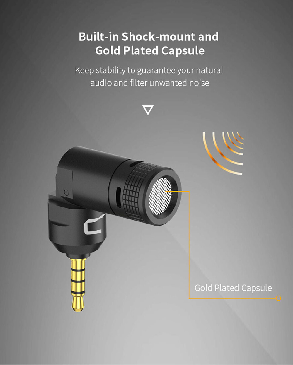 Comica CVM-VS07 Mini Flexible Plug-in Omnidirectional Microphone GoPro and DSLR
