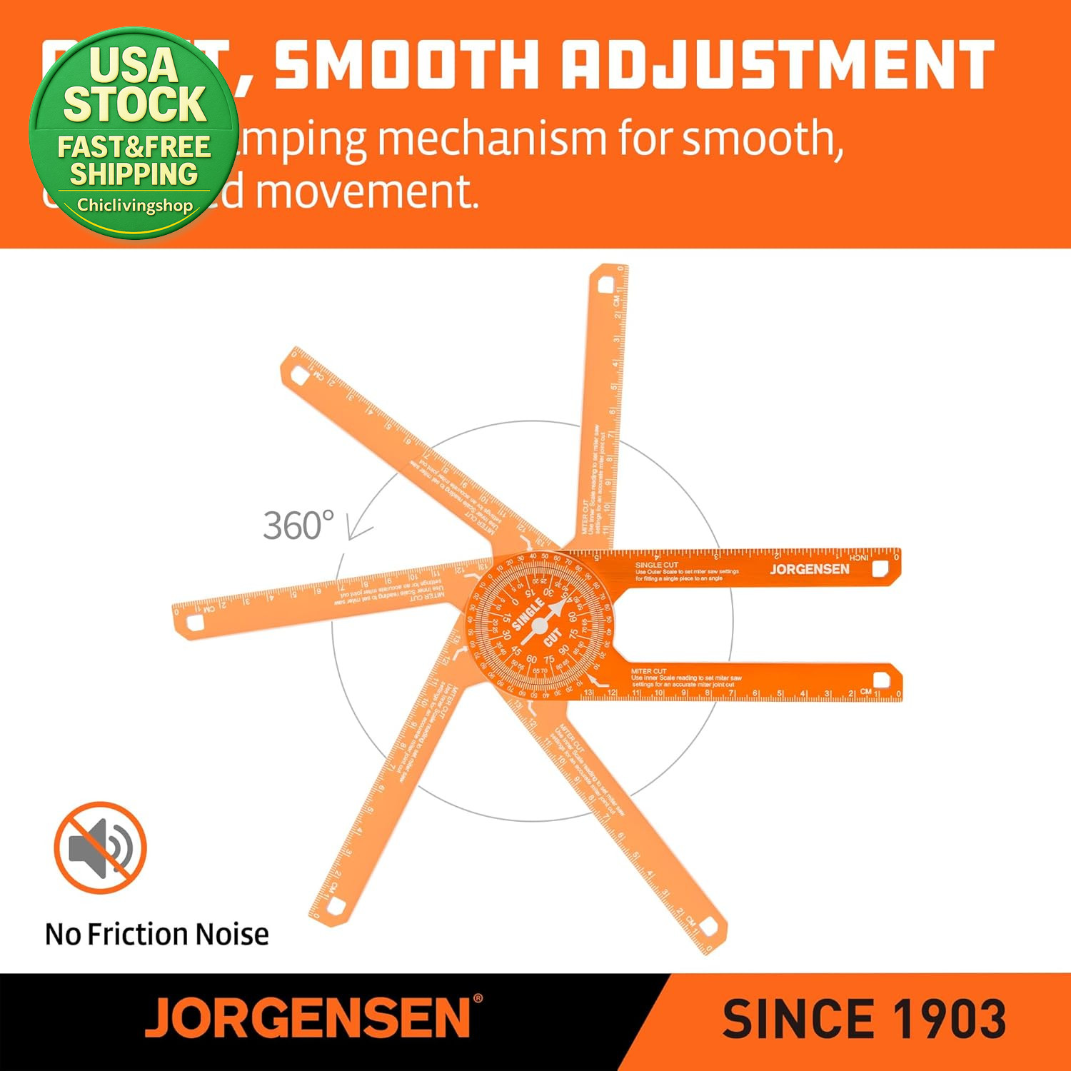 Miter Saw Protractor 7 Inch Aluminum Angle Finder Precision