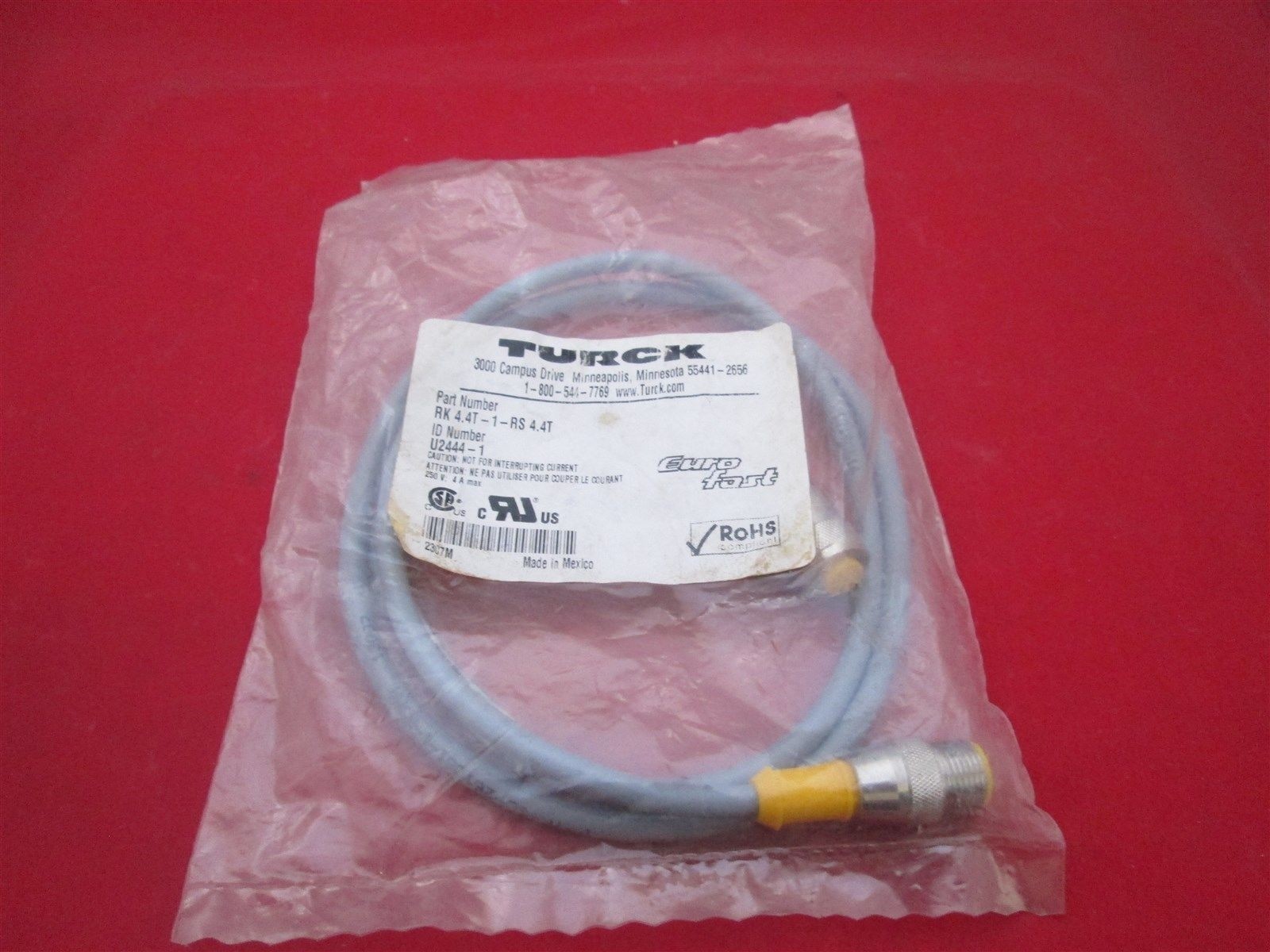 Turck RK 4.4 T-1-RS 4.4T U2444-1 Cable