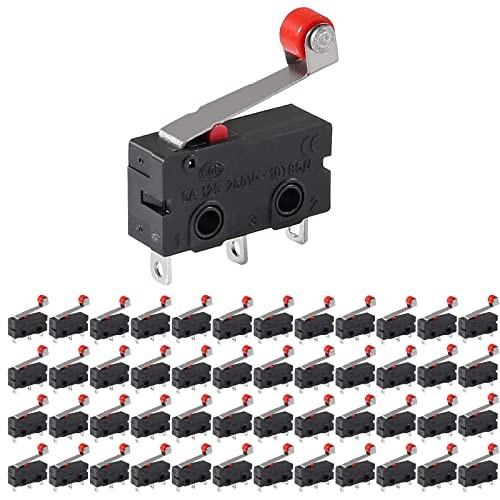 50PCS Micro Limit Switch Normally Open and Close Limit Switch KW12-3 with Balls
