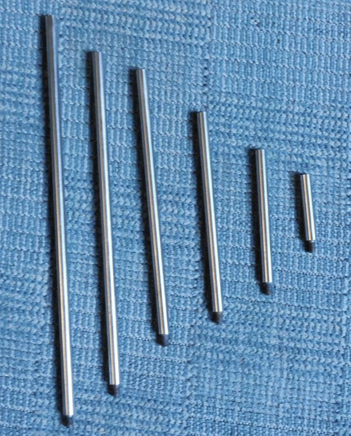 Anytime Tools AT206580, 6-piece Dial & Digital Indicator Extension Stem Rod Set.