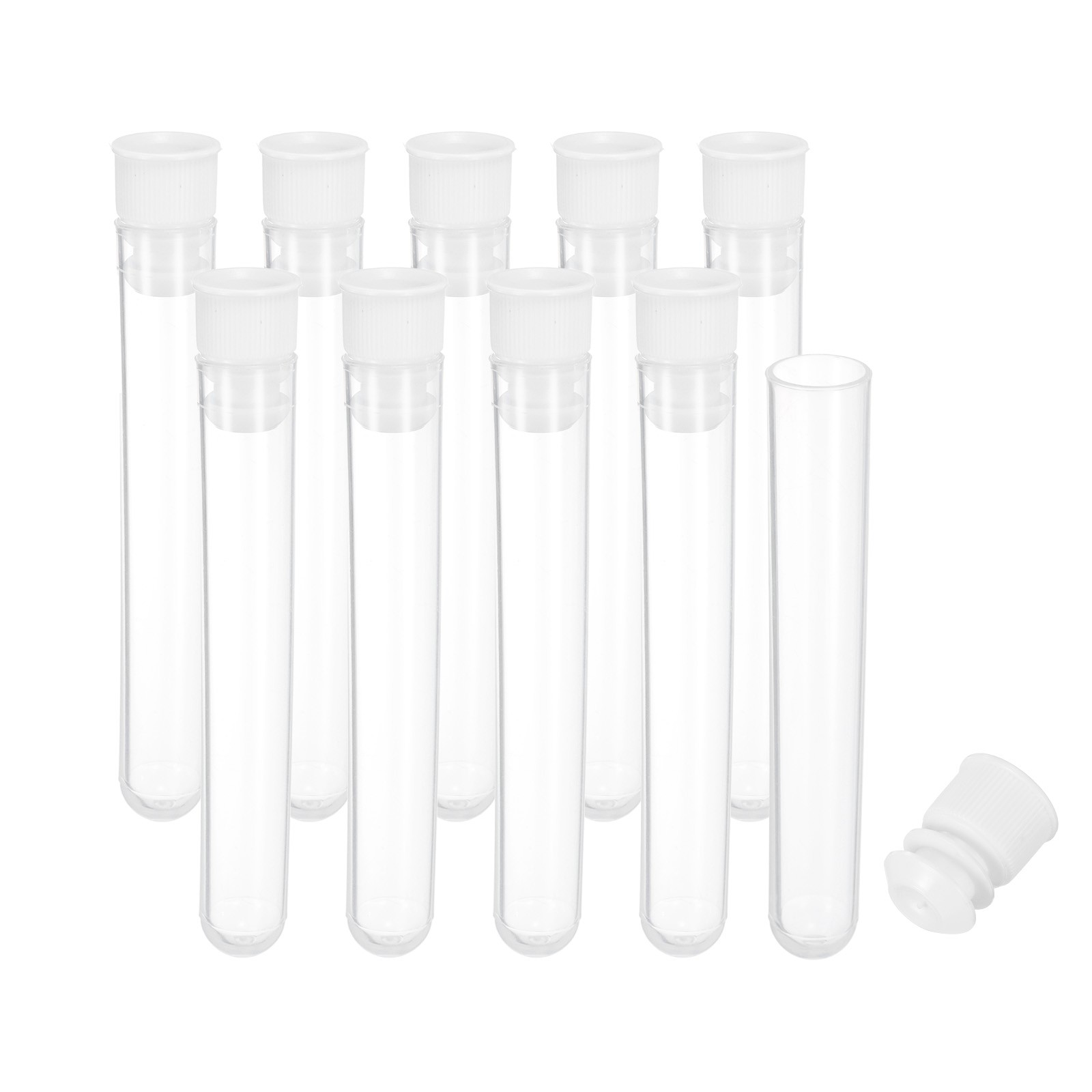 3" Length Plastic Sewing Needle Storage Holder, 10 Pcs Matte Pin Tube White