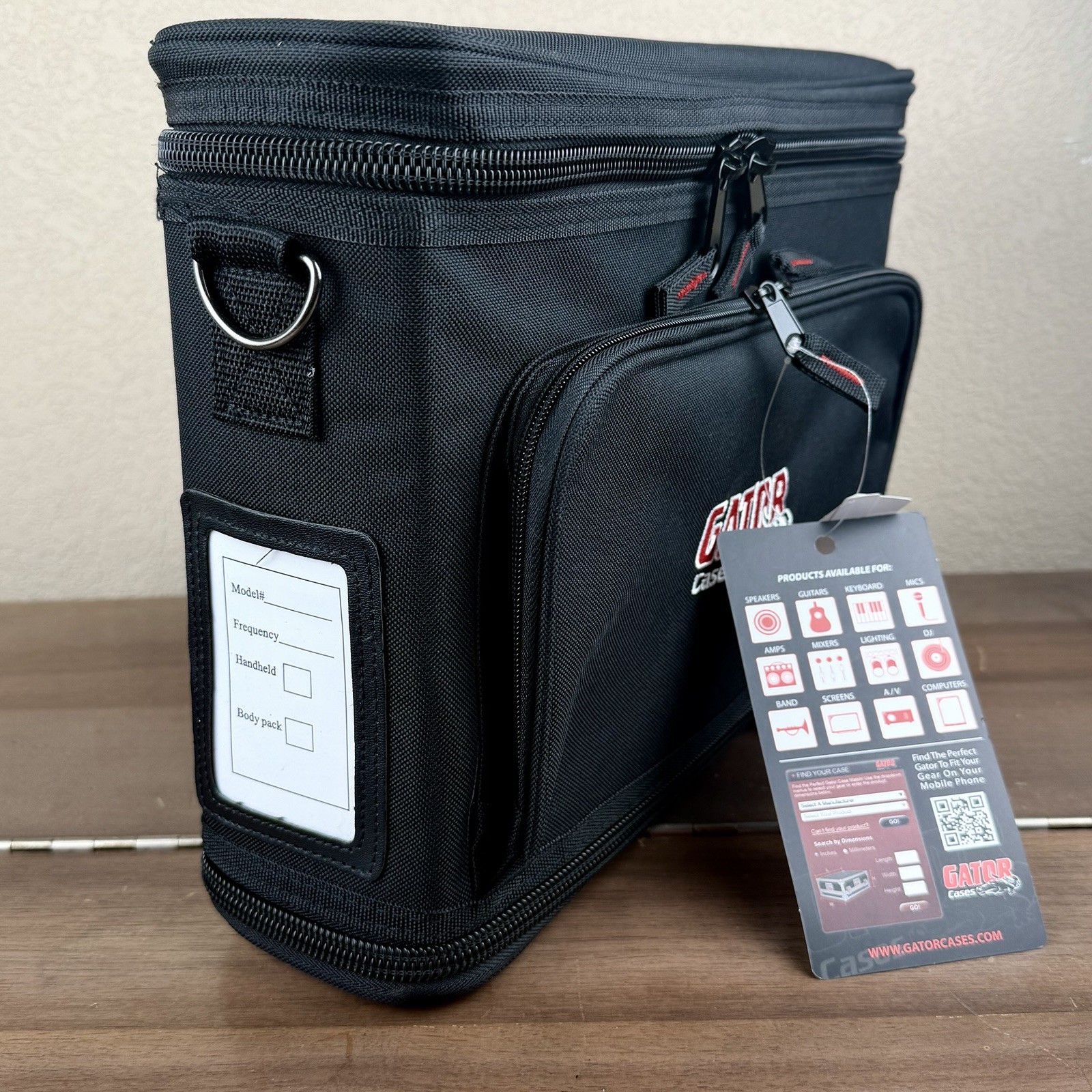 Gator GM1W Wireless Microphone System Carry Bag Case New With Tags