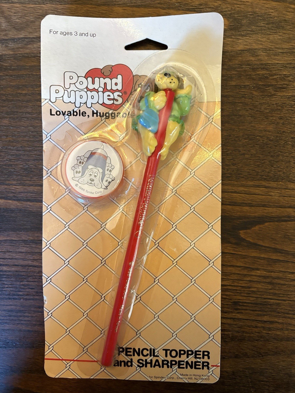 RARE VINTAGE POUND PUPPIES PENCIL TOPPER SHARPENER SET NEW OLD STOCK 1986